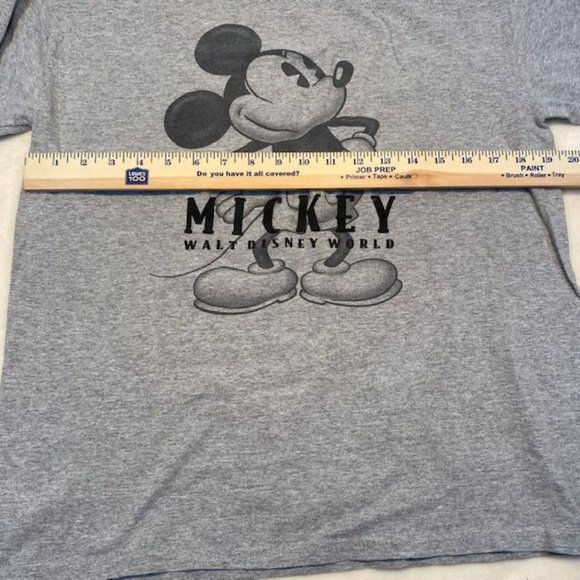 Vintage Walt Disney World Mickey Mouse Long Sleeve Gray Shirt Small - Picture 5 of 6